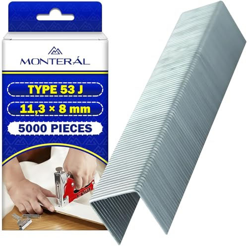 5000 Pièces Agrafes Type 53 J 11,3x8 mm pour Agrafeuses