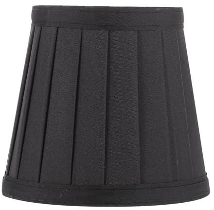 BESPORTBLE Pantalla Forma de Barril de Lámpara de Tela Negra Pequeña Estilo Europeo Protege Bombilla y Es Estable para Lámpara de Pared Adecuado para Hogar Personal