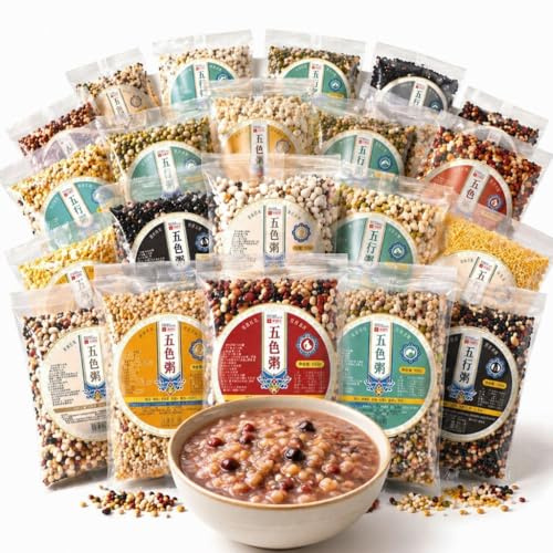 Paquet De 30 Bouillies Céréales Mélangées, 100 G Par Sachet, Cuisson Facile, Sans Additifs, Petit-déjeuner Et Dîner Riches En Nutriments, Compatible Avec Cuiseur À Riz