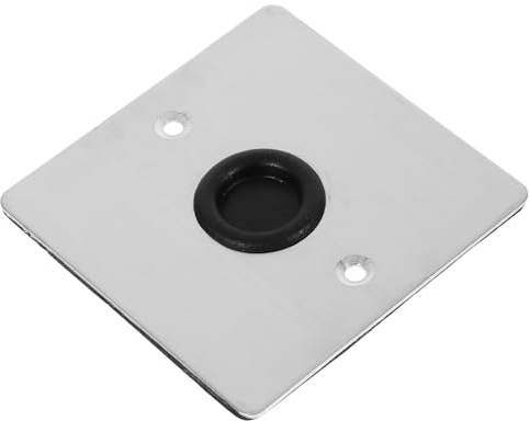 Balacoo Placa de Cubierta de Salida de Metal para Enchufe Protección, Fácil Instalación, Acero Inoxidable Plata, Diseño Moderno para Techo y Paredes Decorativas
