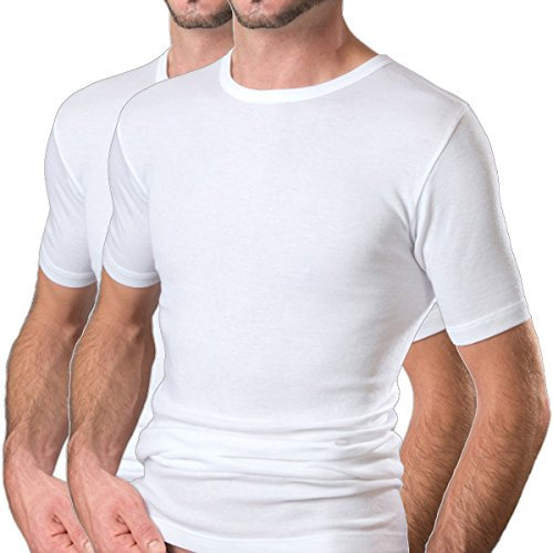 HERMKO 16800 2er Pack Herren Business Kurzarm Unterhemd angenehm weich Dank Modal, Größe:D 8 = EU XXL, Farbe:weiß