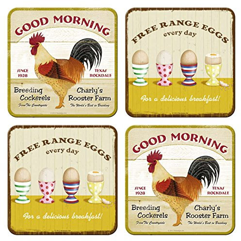 Nostalgic-Art 46013 Home y Country Good Morning – Juego de salvamanteles, 4 Piezas