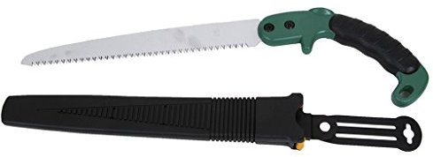 Sierra de poda manual portátil con hoja de 500 mm | Empuñadura ergonómica y antideslizante con funda de protección | Uso profesional para agricultura y jardinería
