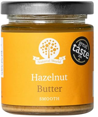 Nutural World - Krämig Hasselnötssmör (170g) - 100% oblandad vara - Great Taste Award vinnare