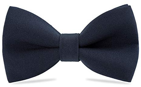 WELROG Klassische gebundene Fliege Kids & Men’Formal Solid Tuxedo Gabardine Einstellbare Fliege Krawatte für Erwachsene & Kinder für Hochzeitsfeier Ausgefallene Plain Bowties (Navy blau)