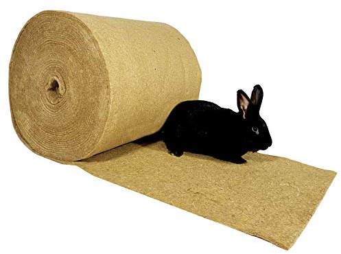 WormBox ﻿Lecho para Suelo de Jaula (roedores/Conejos) 100% cáñamo en Rollos de 25 m x 54 cm, Alta Densidad/Alta Resistencia, 7-8 mm.