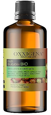 Oxxigena - Aceite de Jojoba BIO 100% Puro, Paquete de 500 ml, Prensado en Frío, Hidrata y Nutre Profundamente la Piel, Da Brillo al Cabello, Vegano y Sin OGM