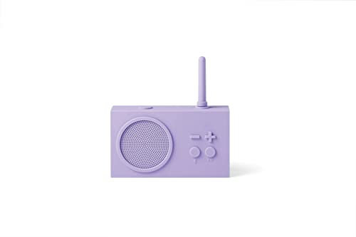 Lexon TYKHO 3 Enceinte Bluetooth Portable et Poste Radio FM, Etanche avec Batterie Rechargeable - Mauve