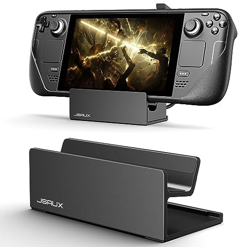 JSAUX Supporto per dock ufficiale Steam Deck e Steam Deck con custodia, supporto in lega di alluminio satinato per Steam Deck e supporto antiscivolo per Valve Steam Deck