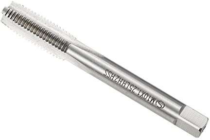 CoCud Rosca Fresado Machos, Métrico M10 x 1.25 Rosca H2, Alta Velocidad Acero Máquina 3 Recta Flautas Izquierda Mano Tornillo Roscado - (Aplicaciones: para Roscado Máquina), 1uds