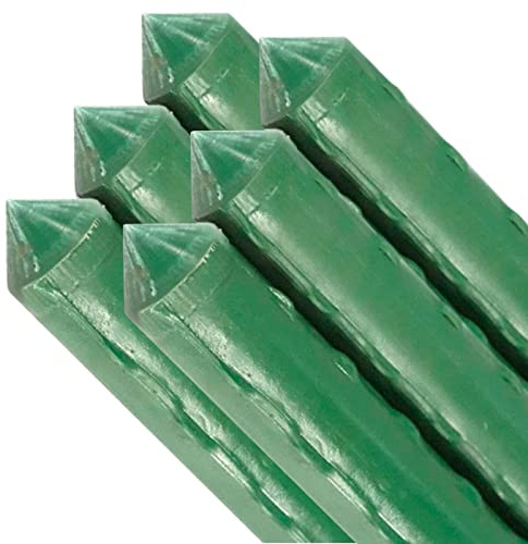ACAN Tradineur - Pack de 6 tutores de Acero plastificado para Plantas de diámetro 1,10 x 150 cm, Ideal para el Cuidado del jardín. Varillas para el Cuidado de Plantas y arboles (Color Verde)