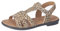 RICOSTA Mädchen Riemchensandalen BIRTE, Kinder Sandalen, Weite: Mittel, Freizeitschuhe, offene Schuhe, Strandschuhe, Sandaletten, Desert (680), 32 EU