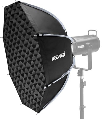 NEEWER Softbox Octogonal de 70 cm, Caja de luz Bowens de liberación rápida con Rejilla de Panal, difusores de luz, Bolsa para RGB CB60 CB60B CB200B MS60B MS60C MS150B S101-300W/400W Pro Vision 4 Q4,