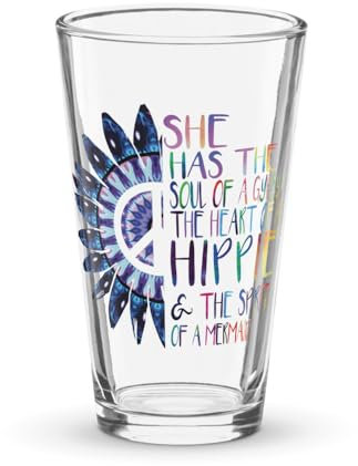 Bicchiere da pinta con scritta She Has The Soul Of Gypsy Heart Of Hippie