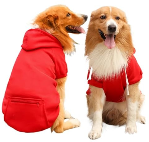 Hunde-Wintermantel, Haustierjacke, kariert, wendbar, für kaltes Wetter, Hundekleidung, passend für kleine, mittelgroße und große Hunde (Rot, XL (6–7 kg))