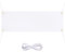 Bannière vierge à personnaliser soi-même - Bannière d'anniversaire - Guirlande de mariage - Bannière de fête - Blanc - 180 x 60 cm - Avec 6 m de corde suspendue