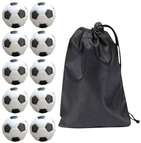 WUFGWBD 10 Pieces Of 28Mm Table Football, 1 Piece Of Oxford Bag, Spare Ball For Table Football, Mini Football For Adults, Suitable For Table Football Games