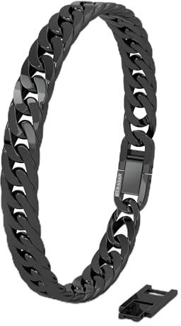 SERASAR Bracciale Ragazzi Nero Uomo Acciaio Inox Gioielli Intrecciato Avvolgente per Regalo di Compleanno