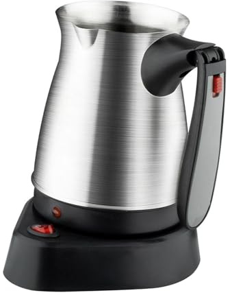 rockible Caffettiera Elettrica da 17 Once, Teiera in Acciaio Inossidabile, Caffettiera Elettrica Turca, Bollitore con Manico per Cucina All'aperto a Casa