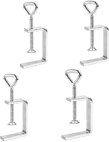 Mecmbj 4 Piezas Abrazaderas en C, Sargentos C Metalica, Sargentos Carpintero Ajustables para Carpintería, Montaje, Soldadura y Proyectos Domésticos