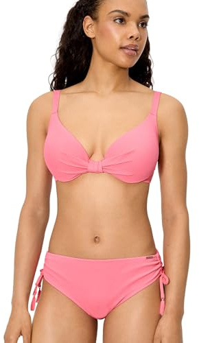 YSABEL MORA. Conjunto de Bikini Top con Aro y Braga Moldeadora Piqué. Bikini Aro Copa C con Top de Relleno Fijo y Braga Midi con Compresión Media Abdominal .Colección Lavender.