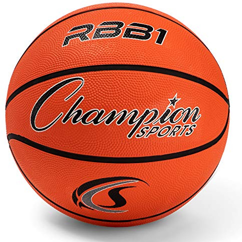 Champion Sports Official Heavy Duty Rubber Cover Nylon Basketballs