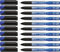 Schneider Fineliner Topliner 911, mit Wechselmine, 0.4 mm, 10-er Packung, blau