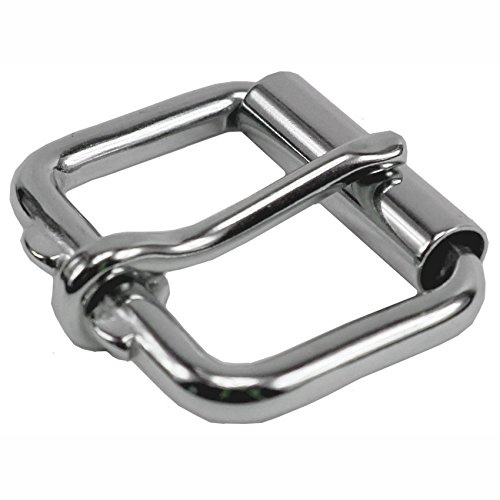 VP Leather Belt Buckle Elegant Stainless-Steel Nickel Free 100-Year Warranty (Stainless-Steel, 1-1/2)