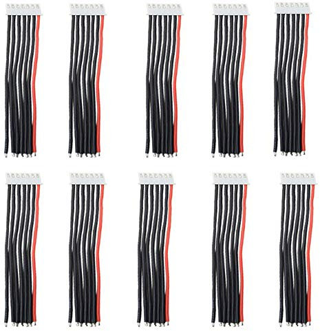 10pcs 2S 3S 4S 5S 6S Câble de Balance avec Câble en Silicone de 15cm et 22awg (6S)