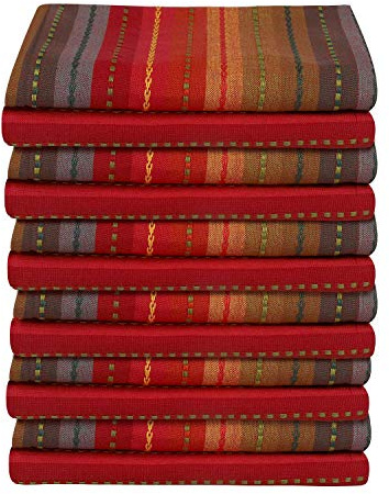 DG Collections Cloth Dinner Napkins, Set of 12, 100% Cotton Reusable Napkins, 20 x 20 Inches Over Sized Dinner Napkins Used as Cloth Easter Napkins, Mother Day Napkins, Wedding Napkins