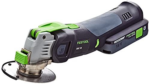 Festool Akku-Oszillierer OSC 18 HPC 4,0 EI-Set VECTURO (mit Akkupack, Schnellladegerät, Absaugvorrichtung, Ansetzhilfe, Tiefenanschlag, Adapter, Sägeblätter), im Systainer