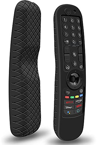 Custodia in Silicone Compatibile con LG Telecomando AN-MR21GA MR22GN MR22GA MR23GN MR23GA MR24GA Smart TV Magico Telecomando Guscio Protettiva Cover Cassa Copertura per LG Magic Remote Control (Nero)