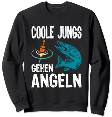 Coole Jungs gehen Angeln lustiges Fische Sportfischer Angler Sweatshirt