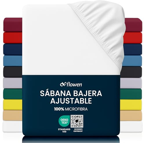 Lenzuola Matrimoniali con Angoli 160x190 cm Bianco in Microfibra di Poliestere per Letto con Materasso fino a 30cm Tessuto Anti-Acaro e Ipoallergenico Morbido e Lavabile in Lavatrice