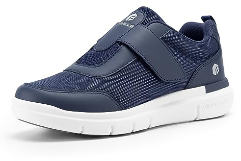 FitVille Scarpe per Diabetici Uomo Extra Larghe Scarpe Ortopediche Uomo per Piedi Gonfi Regolabili Allevia Dolore ai Piedi 41 EU X-Larga