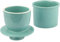 Round Butter Crock with Counter with Water Line for Fresh Spreadable Butter - Butter Keeper with Lid - Butter Dish Housewarming Gift - Mint Green