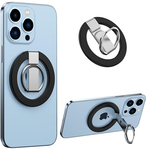 Ysnzaq magnetisk telefonringhållare för telefon PQ svart | Bling glitter magnetisk telefonring stativ fingergrepp justerbart ställ för iPhone, Samsung