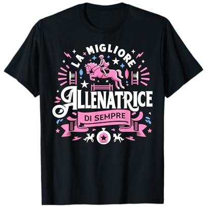 Migliore Allenatrice Regalo Istruttrice Equitazione Donna Maglietta