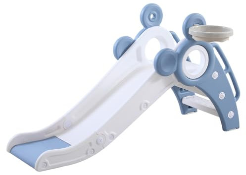 Faltbare Rutsche für Innen und Außen, ab 1 Jahr, Kinderrutsche für den Garten, Geschenk für Kinder, Geburtstagsgeschenk (Blau)
