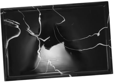 ANDRESLAD Bandeja De Mármol Creativa para Maquillaje y Almacenamiento De Joyas Organizador Decorativo para Baño Mesita De Noche y Encimera Bandeja De Resina Elegante