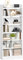 Hzuaneri Bücherschrank, Bücherregal, mit 7 Fächern, Aufbewahrungsregal, Standregal, für Wohnzimmer, Büro, Schlafzimmer, 24 x 60 x 199,2 cm, Weiß BC11703X
