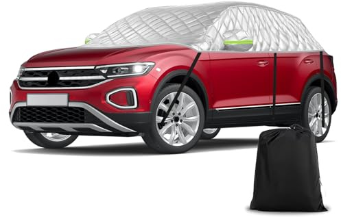 Mezza Copertura Universale per SUV 361X150X54cm, Perfetta Vestibilità Addensata per Metà Garage impermeabile Sostituzione per VW Tiguan SWB/T-ROC, Antigrandine e Antineve