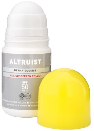 Altruist Kids Sunscreen Roller SPF50, 5 Star UVA, Babies 6m+, 100 ml | Non-greasy, fast-absorbing, roller sunscreen, water-resistant, fragrance free, vitamin e, paraben free