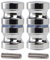 HUYIWEI 2 Stück Türknopf,30mm Duschtürknopf aus Edelstahl,duschtürgriffe beidseitig,glastür griff,M8 Schraube,Geeignet für Bad, Küche und Büro
