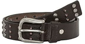 Redbridge Ceinture pour homme en cuir véritable avec borchie, ceinture en cuir, marron, 100 cm