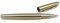 Dinora® Tintenroller – Kugelschreiber – Edelstahl – mittlere Spitze – Blaue Tinte – Eleganten PU-Leder Geschenkbox – Gold