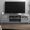 Galano Iris TV Stand – 2-Door Entertainment Unit for up to 60 TV, Modern Cabinet with Large Storage, Grey
