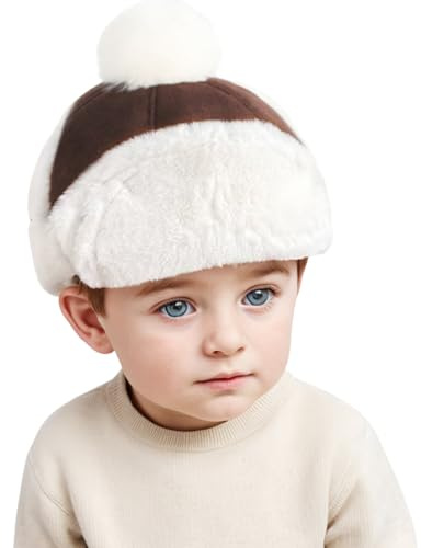 Balakaka Cappello del Bambino Berretto Beanie Pilot,Bambini Peluche Invernale Cappello Adatto a Ragazzi e Ragazze Regalo,Caldo Cappello con Orecchie per Cappelli da Bambino 1-6 Anni caffè