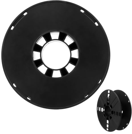 DOITOOL Black Cord Storage Reel, Plastic Extension Cord Organizer Empty Wire Spool Portable Cable Storage Wheel Electric Wire Spool Rope Reel for Camping Motorhome