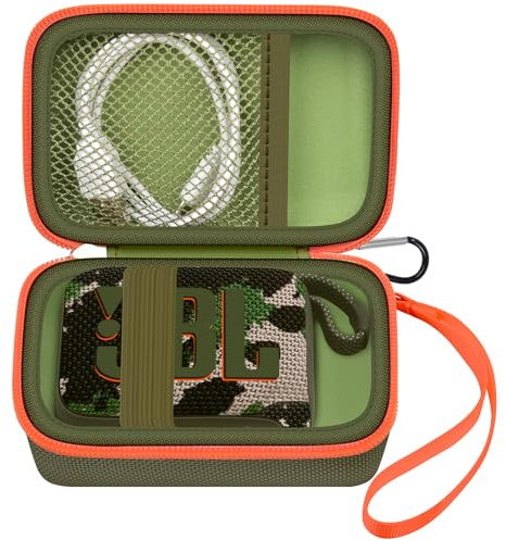 Tragetasche Kompatibel mit JBL Go 4 - tragbarer Bluetooth-Lautsprecher Box Pro Sound, Auch für Go 3/Go3 Eco/Go2 Wasserdichter Mini Wireless Lautsprecher - Nur der Fall (Grün)
